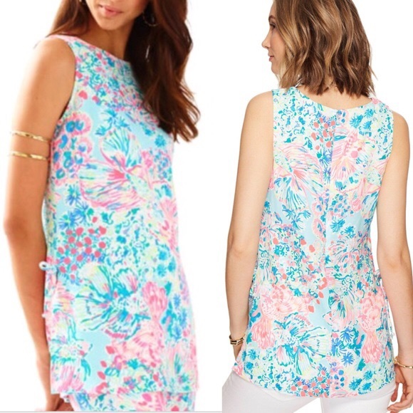 Lilly Pulitzer Tops - Lilly Pulitzer Donna Tunic Top Size Medium